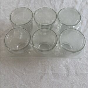 Vintage Glass Dessert Glasses w/lids & storage